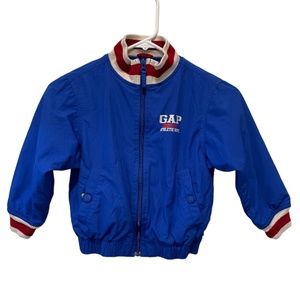Gap Kids Red, White and Blue Letterman Style Windbreaker Size XS 4/5